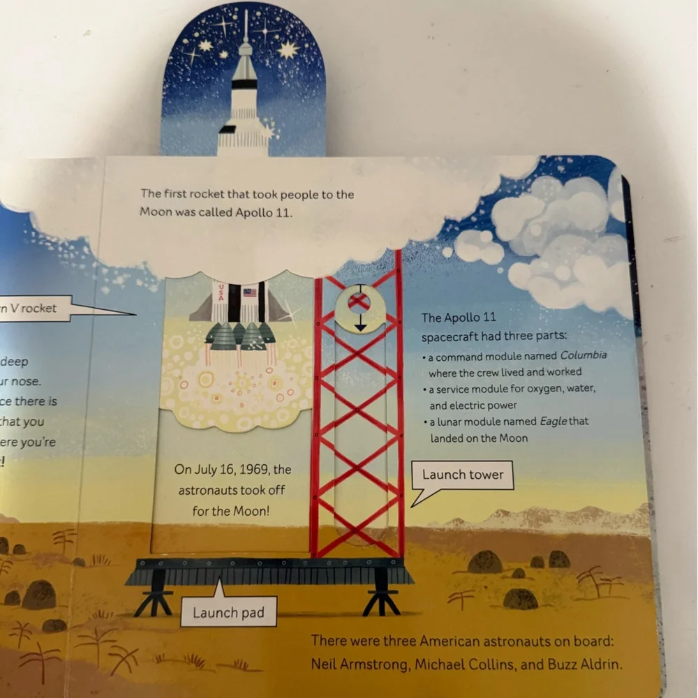 Smithsonian Kids to the Moon and Back Flaps Board Book --Cottage Door Press